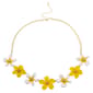 Ashley Cooper(tm) Gold-Tone White Yellow Flower Statement Necklace - image 1