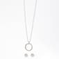 Rosa Rhinestones Open Circle Stone Pendant and Earring Set - image 1