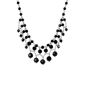 1928 Jewelry 16in. Black Beaded Draped Necklace - image 1