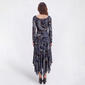 Womens Harlow & Rose Long Sleeve Paisley Belted A-Line Dress - image 2