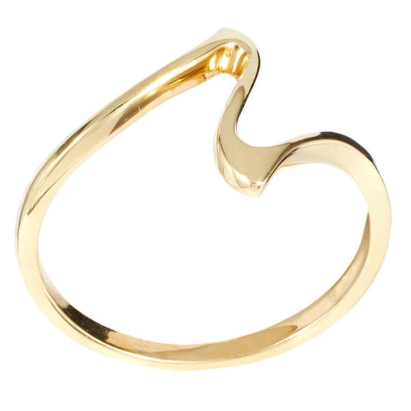 Athra 14kt. Gold Over Silver Abstract Ring - image 