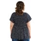 Juniors  Plus Angie V-Neck Smocked Peasant Blouse - image 3
