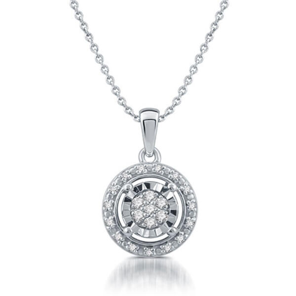 Diamond Classics&#40;tm&#41; Sterling Silver 1/10ctw. Pendant - image 