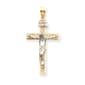 Unisex Gold Classics(tm) 14kt. Two-Tone Cross Pendant - image 1