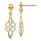 Gold Classics&#40;tm&#41; 14kt. Two-Tone Post Dangle Earrings - image 1