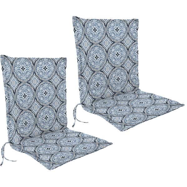 Jordan Manufacturing Set of 2 Besetta Navy Chair Cushions - image 