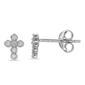 Brilliant Grown Lab-Grown Diamond Accent Cross Stud Earrings - image 1