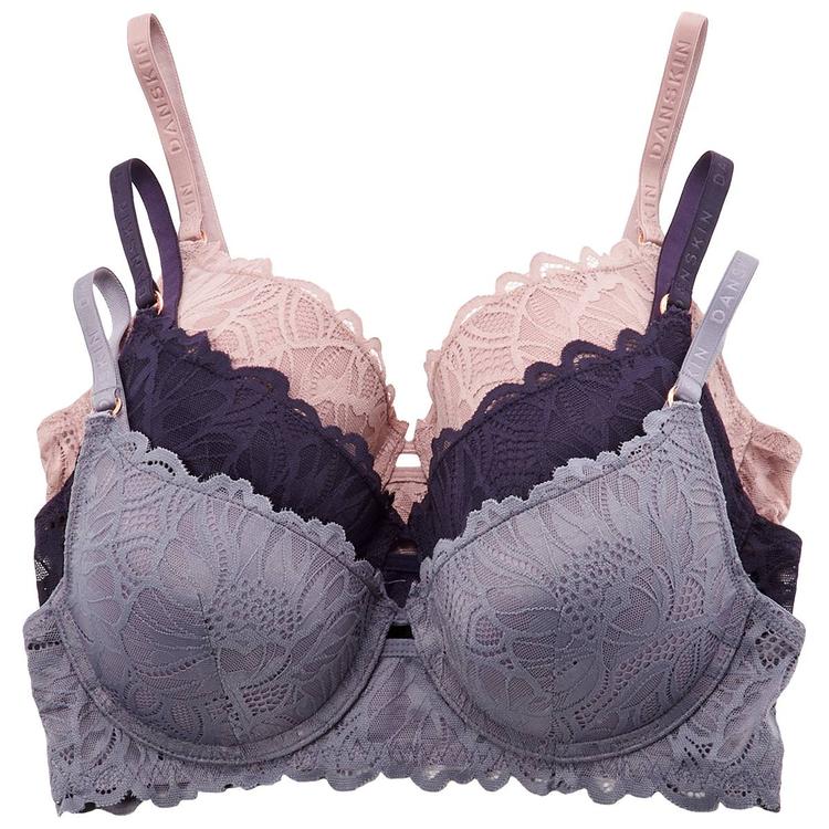 Womens Danskin 3Pk Lace Bra W/ Keyhole - DS7477-3PKE
