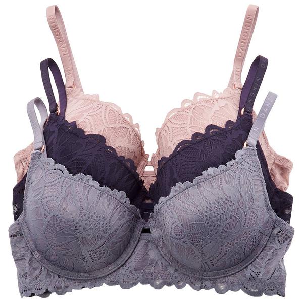 Womens Danskin 3Pk Lace Bra W/ Keyhole - DS7477-3PKE - image 