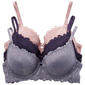 Womens Danskin 3Pk Lace Bra W/ Keyhole - DS7477-3PKE - image 1