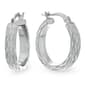 Forever New Sterling Silver Diamond Cut Hoop Earrings - image 1