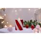 Luminara 3x4.5 Candy Cane Wide Stripe Pillar Candle - image 1