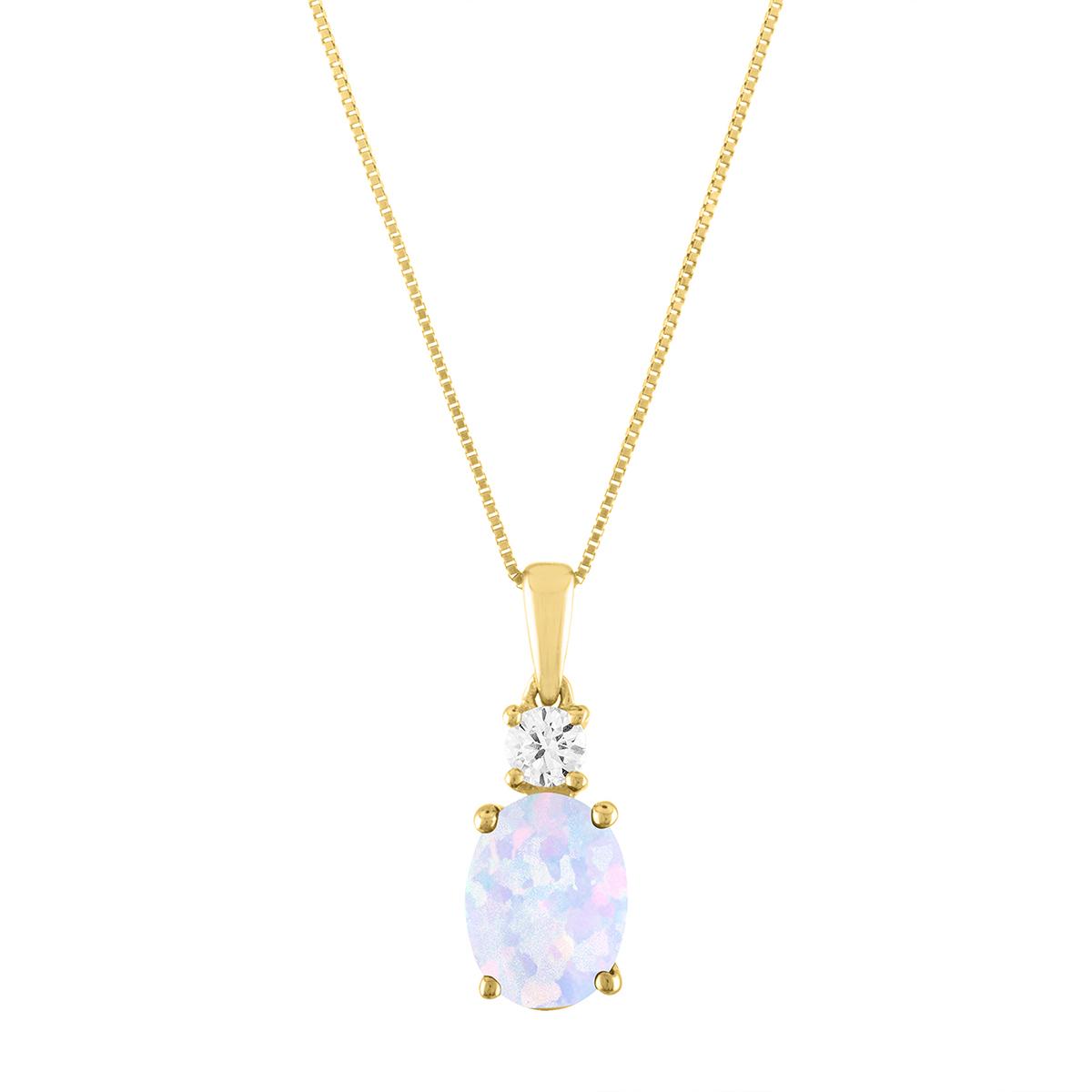 Diamond Classics™ 10kt. Yellow Oval Pendant