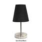 Simple Designs Sand Nickel Mini Basic Table Lamp w/Fabric Shade - image 5