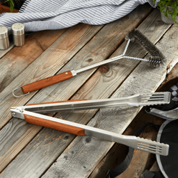 BergHOFF 2pc. Stainless Steel BBQ Tongs & Brush Set