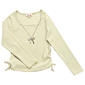 Girls (7-16) Dream Girl Side Cinch Top w/ Bow Necklace - image 1