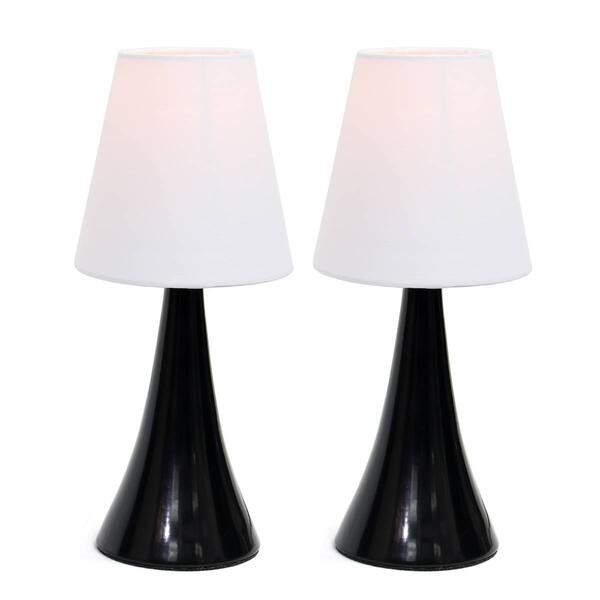 Simple Designs Valencia Mini Touch Table Lamp w/Shades - Set of 2 - image 