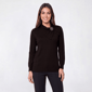 Womens Kasper Long Sleeve Mock Neck Tie Brooch Sweater - image 1