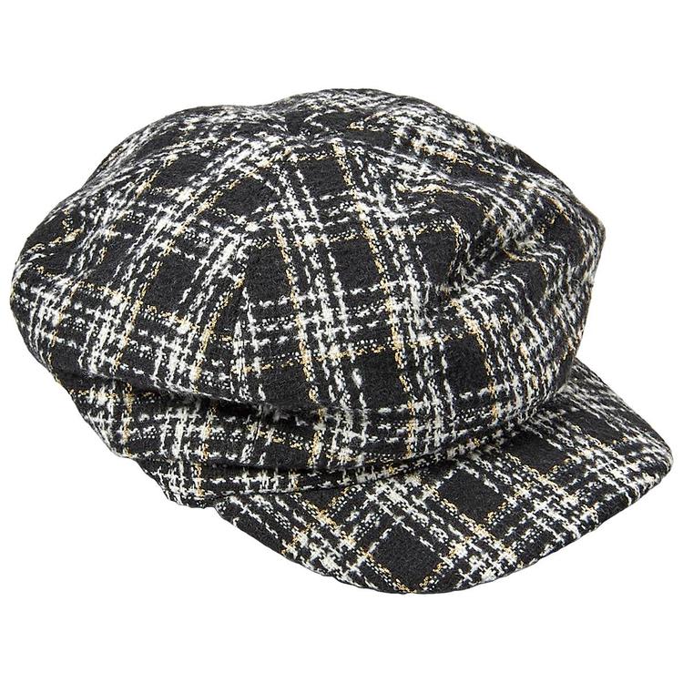 Womens Madd Hatter Plaid News Boy Cabby