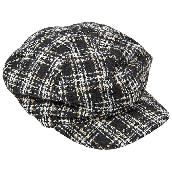 Womens Madd Hatter Plaid News Boy Cabby - image 