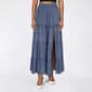 Juniors Angie High Slit Tier Eyelet Maxi Skirt - image 4