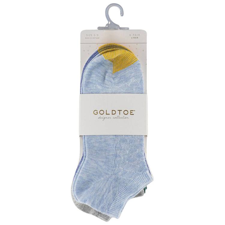 Womens Gold Toe 6Pk Diamond Txt Lnr 21.00