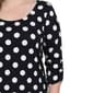 Plus Size NY Collection 3/4 Ruch Sleeve Dot Hacci Blouse - image 4