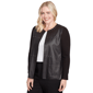 Petite Alfred Dunner Business As Usual Faux Leather Sweater - image 3