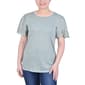 Womens NY Collection Short Sleeve Eyelet Solid Top - image 1