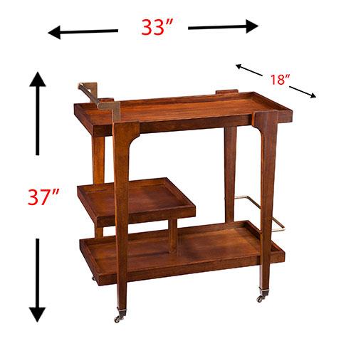 Southern Enterprises Martin Zhori Mid-Century Modern Bar Cart