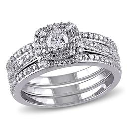 Loveblooms(tm) 1/2ctw. Diamonds Bridal Ring Set