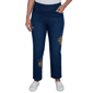 Petite Alfred Dunner Tuscany Sunflower Embroidered Ankle Jeans - image 1