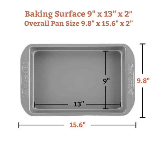 Farberware&#174; 9x13 Non-Stick Bakeware Rectangular Cake Pan