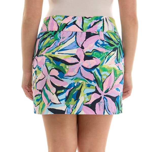 Petite Zac & Rachel Pull On Violet Tulle Floral Millennium Skort