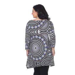 Plus Size White Mark Scoop Neck Maji Tunic