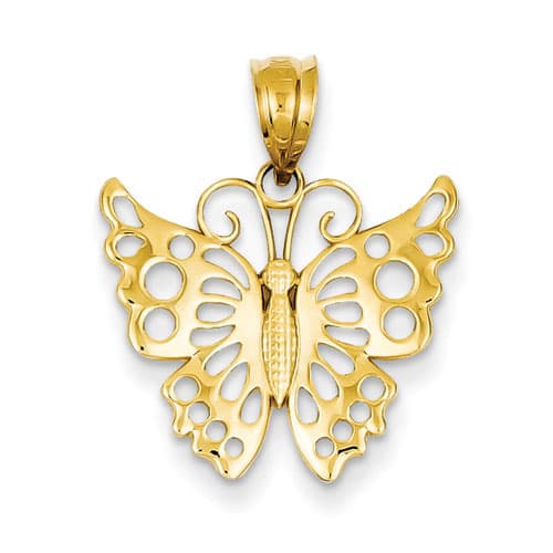 Gold Classics&#40;tm&#41; 14kt. Yellow-Gold Butterfly Pendant - image 