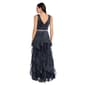 Womens R&M Richards Sleeveless Beaded Trim Waist Ruffle Gown - image 2