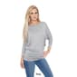 Womens White Mark Banded Dolman Center Marled Top - image 7