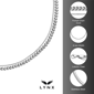 Mens Lynx Stainless Steel Layered Curb Chain Necklace - image 4