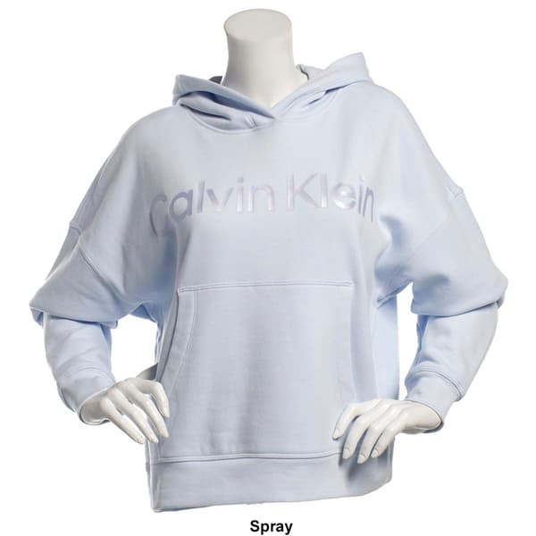 Womens Calvin Klein Performance Metallic CK Hooded Sweatshirt
