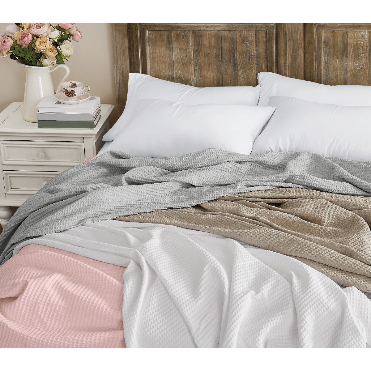 The Farmhouse by Rachel Ashwell Cotton Waffle Throw