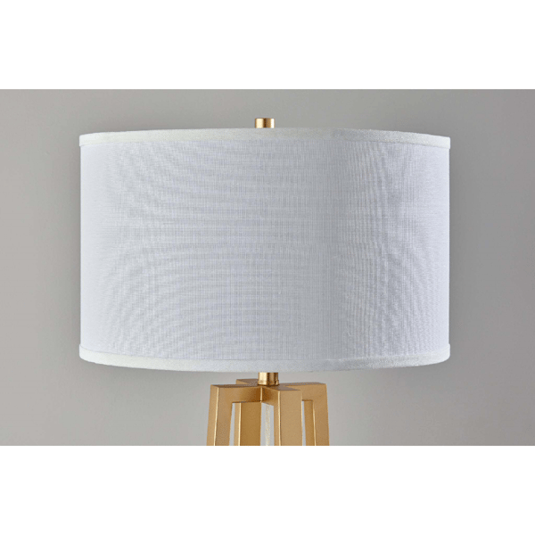 Simplee Adesso Oakley Floor Lamp with White Shade