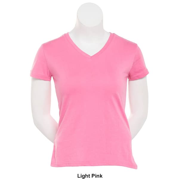 Womens Starting Point Straight Hem Short Sleeve V-Neck T-Shirt