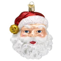 Old World Christmas Jingle Bell Santa Glass Ornament