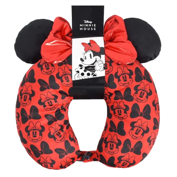 Minnie Mouse Neck Pillow - Red/Black