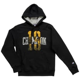 Mens Champion Power Blend Graphic Hoodie - Black