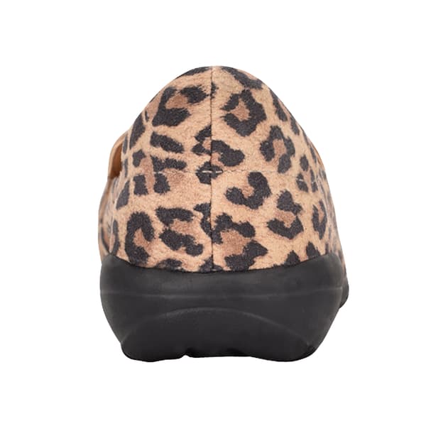 Womens Easy Spirit Avienta Leopard Suede Loafers