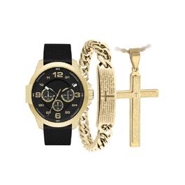 Mens Rocawear Watch/Bracelet/Necklace Set - 9635G-42-G02