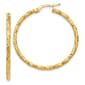 Gold Classics(tm) 14kt. Polished & Textured Hoop Earrings - image 1