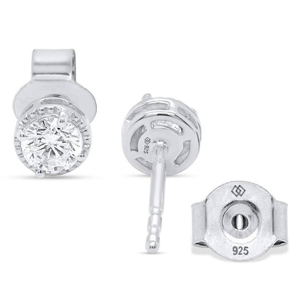 Nova Star® Sterling Silver & Lab Grown Diamond Earrings & Pendant
